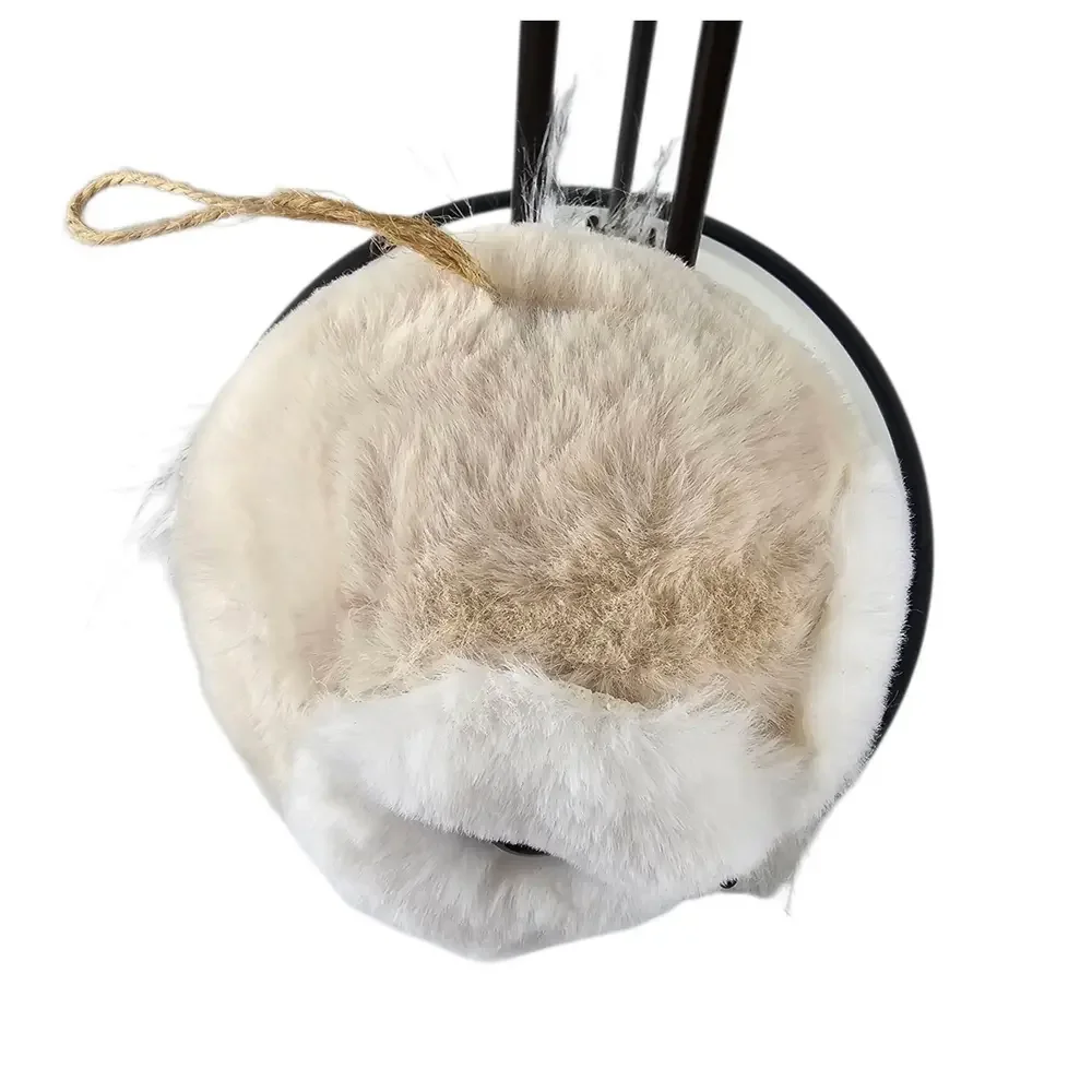 Snowy Owl Plush Figurine and Woven Birch Tree Throw Pillow Woodland‎ Decor Set